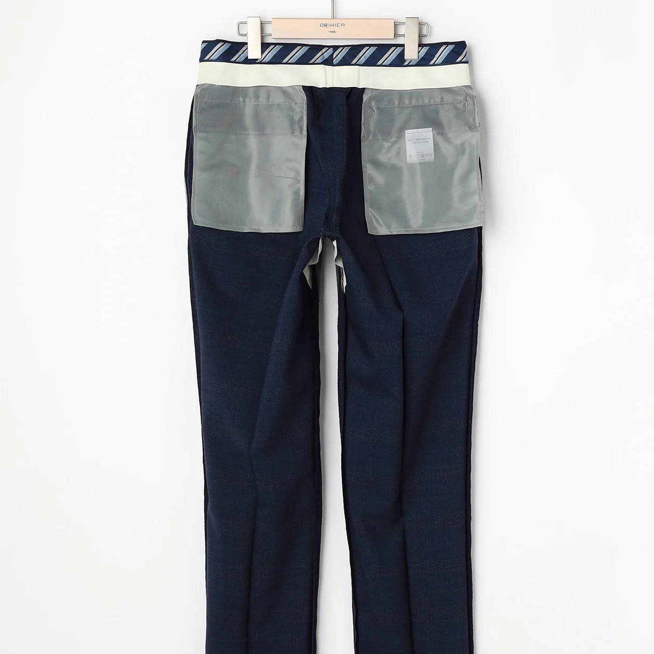 Washable Stretch Glen Plaid Suit Pants - Navy - Image 5