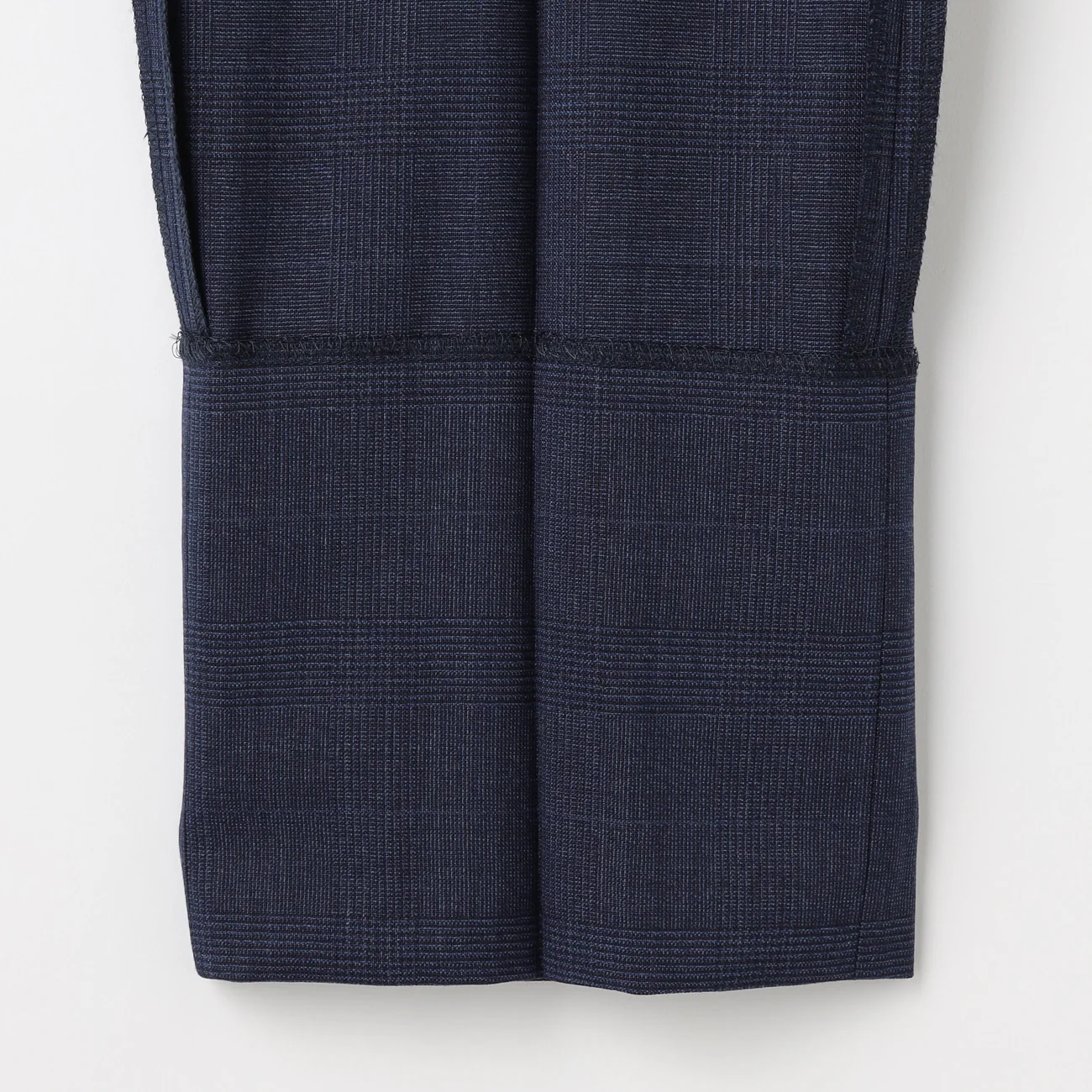 Washable Stretch Glen Plaid Suit Pants - Navy - Image 6