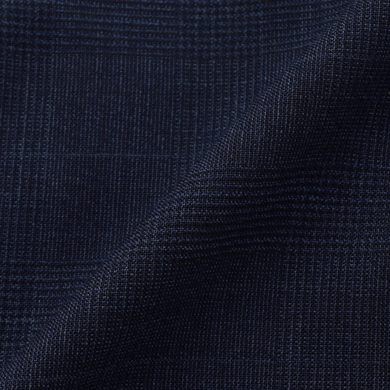 Washable Stretch Glen Plaid Suit Pants - Navy - Image 7