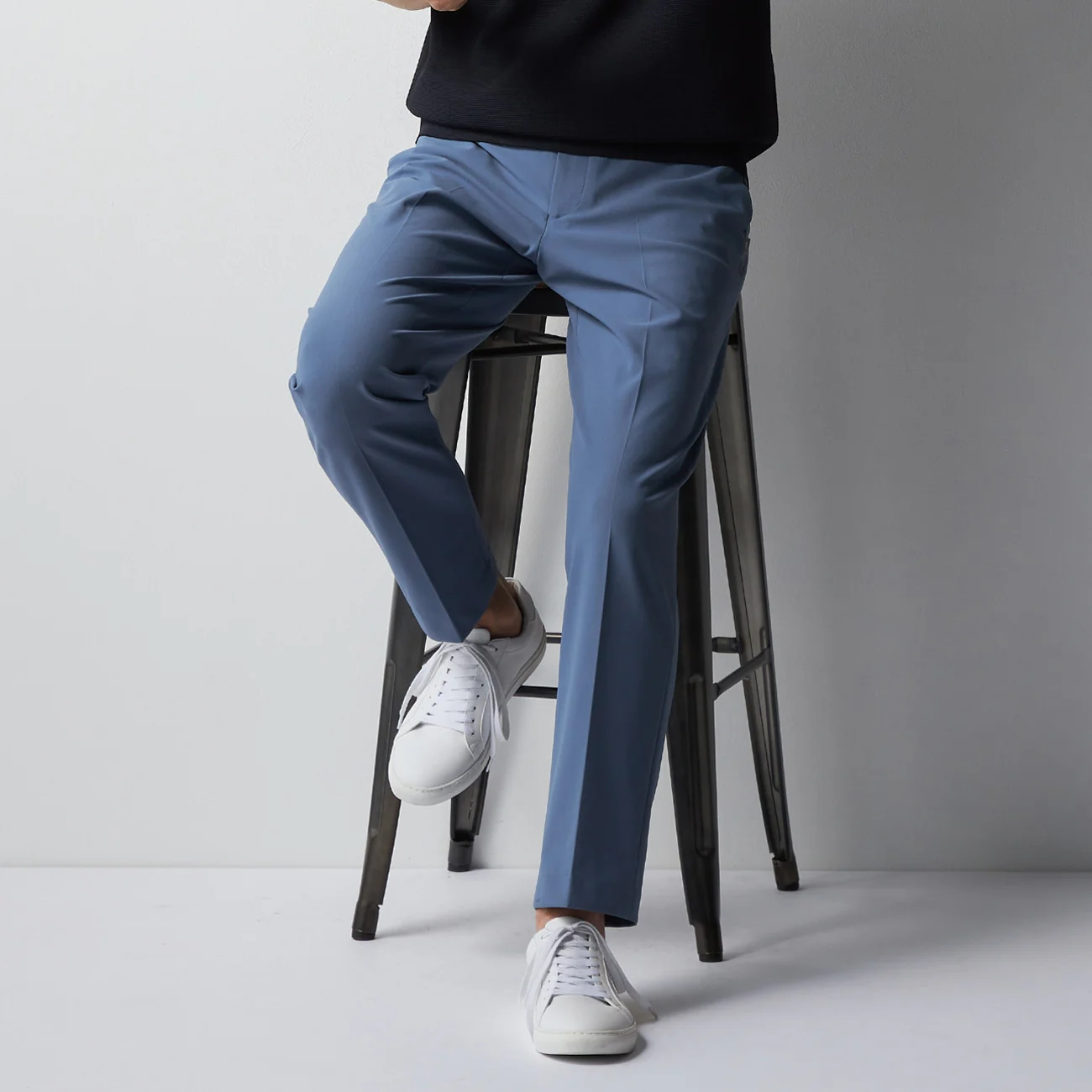 Japanese Fabric BIZSPO Washable Stretch Pants - Blue