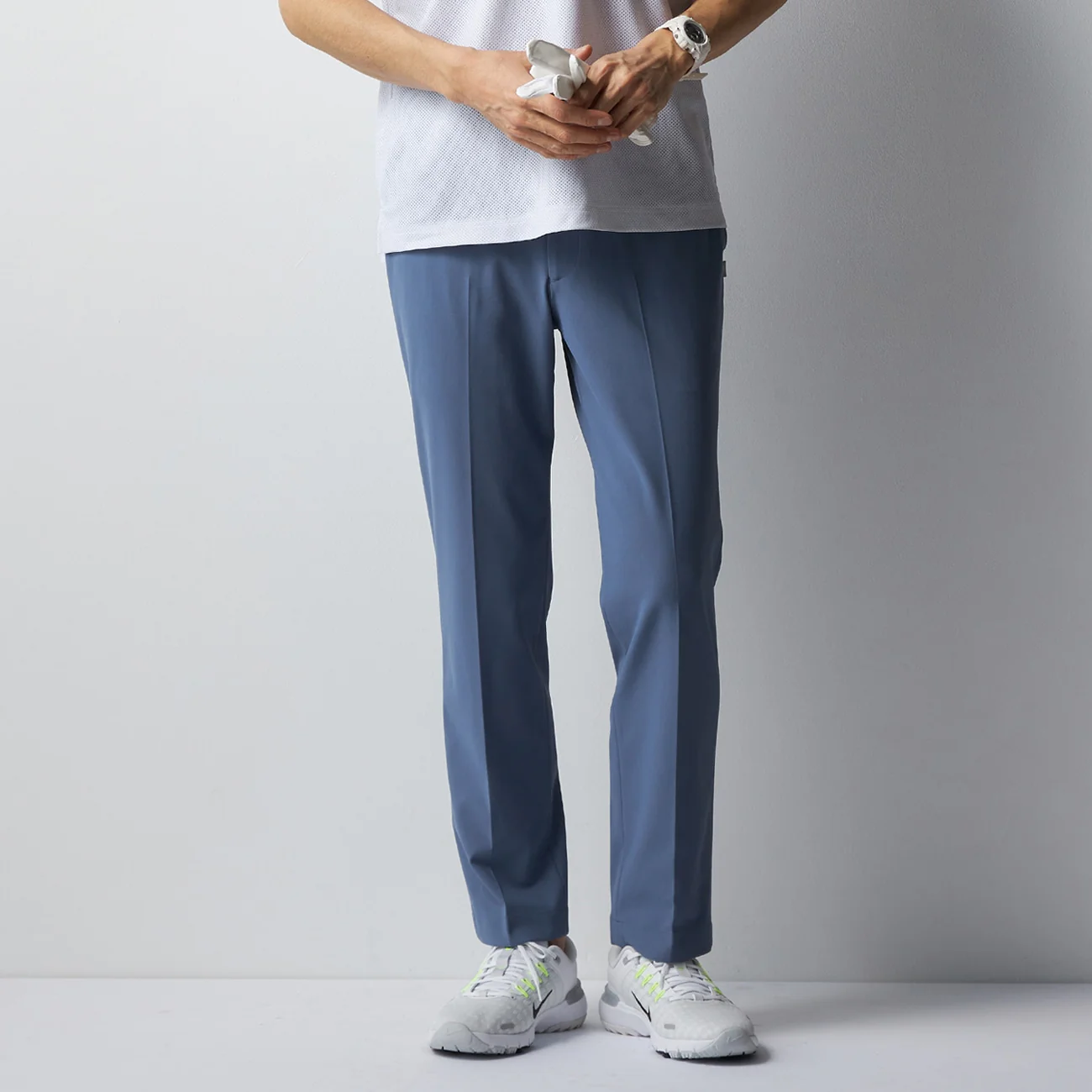 Japanese Fabric BIZSPO Washable Stretch Pants - Blue - Image 2
