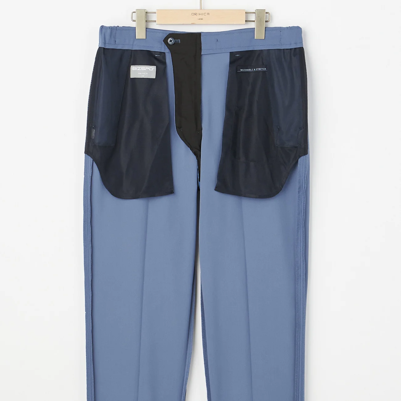 Japanese Fabric BIZSPO Washable Stretch Pants - Blue - Image 6