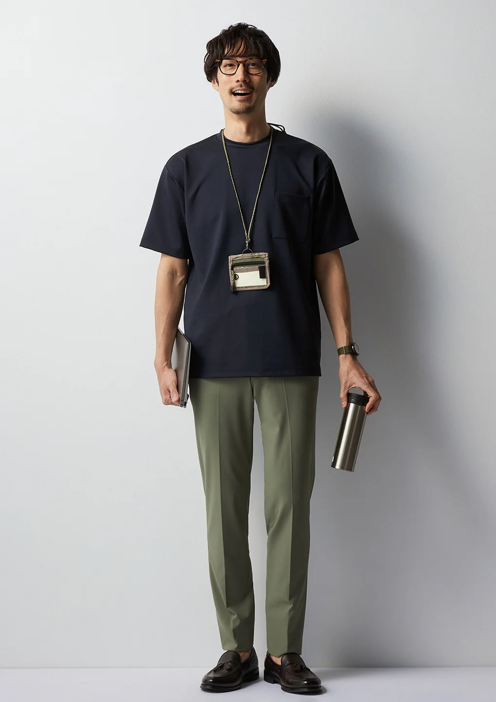 Japanese Fabric BIZSPO Washable Stretch Pants - Khaki - Image 12