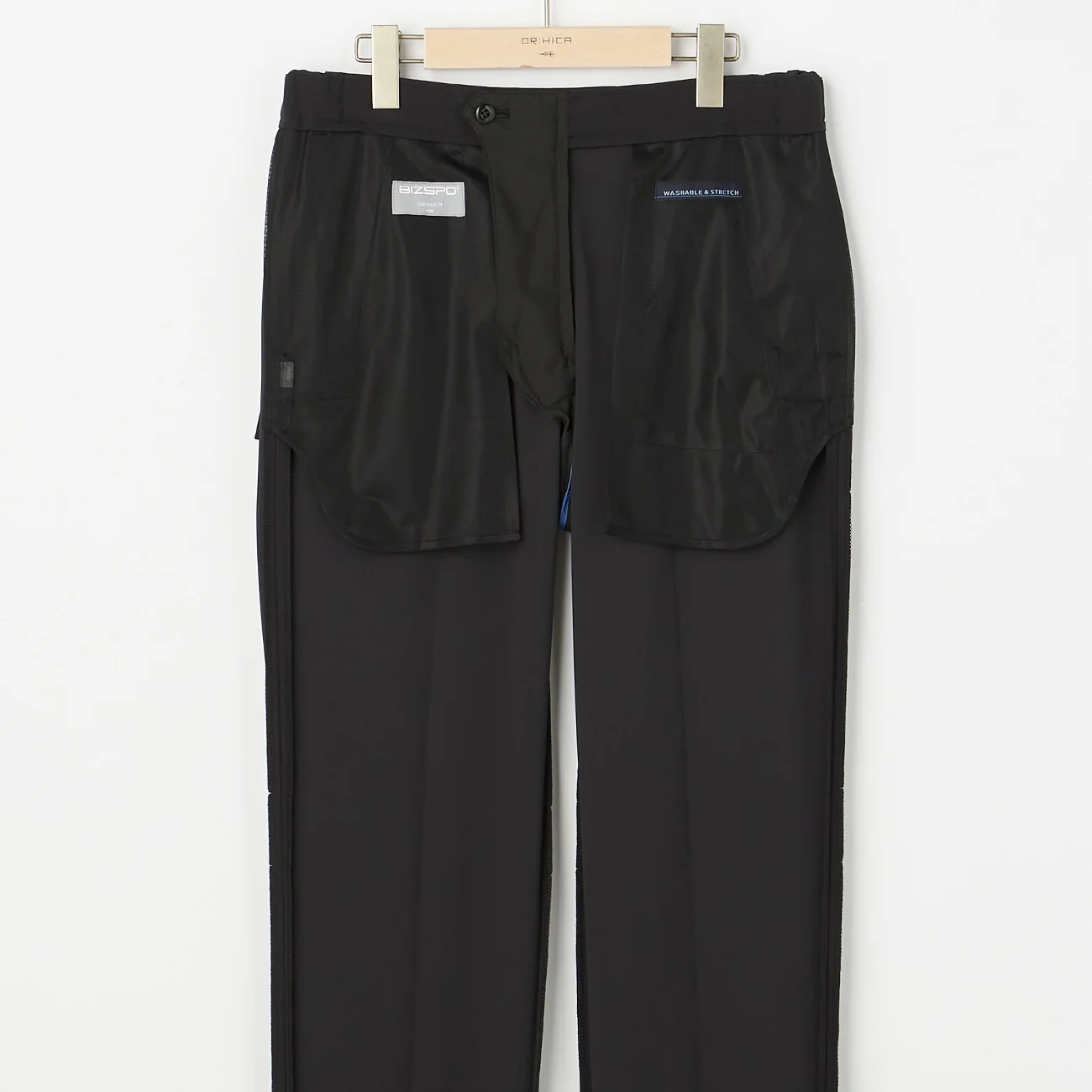 Japanese Fabric BIZSPO Washable Stretch Pants - Black - Image 7