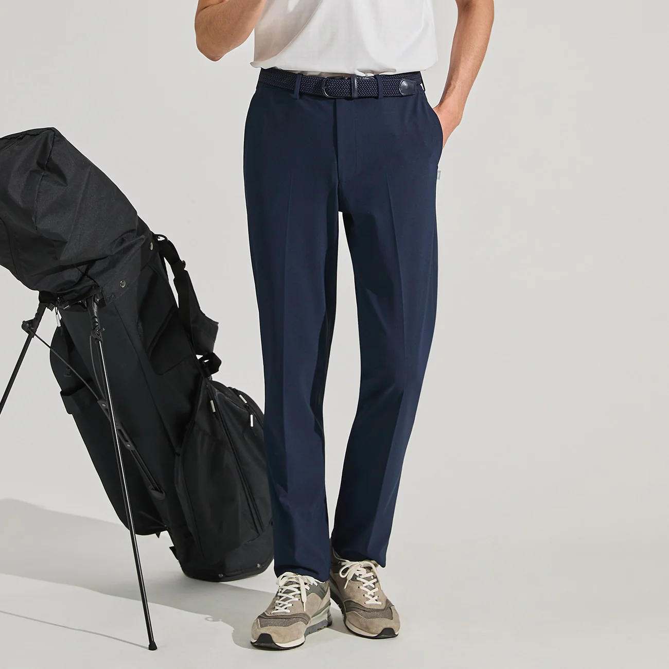 Japanese Fabric BIZSPO Washable Stretch Pants - Navy