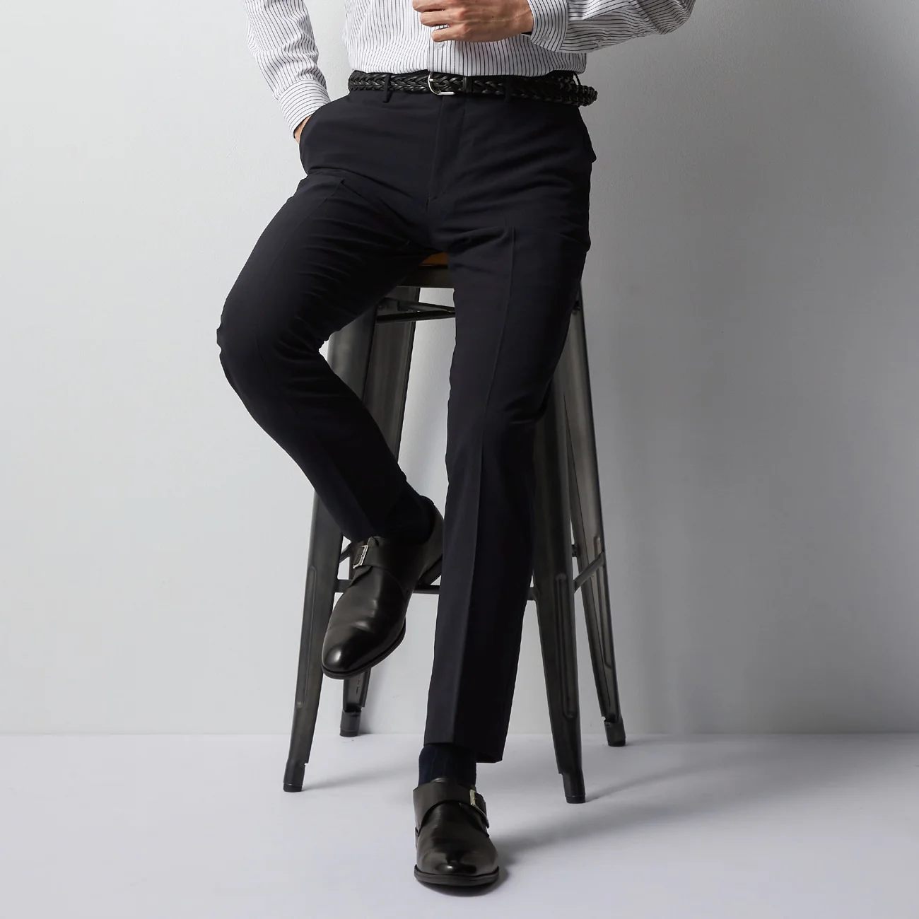 Super Cool High-breathability Suit Pants - Navy - Image 2