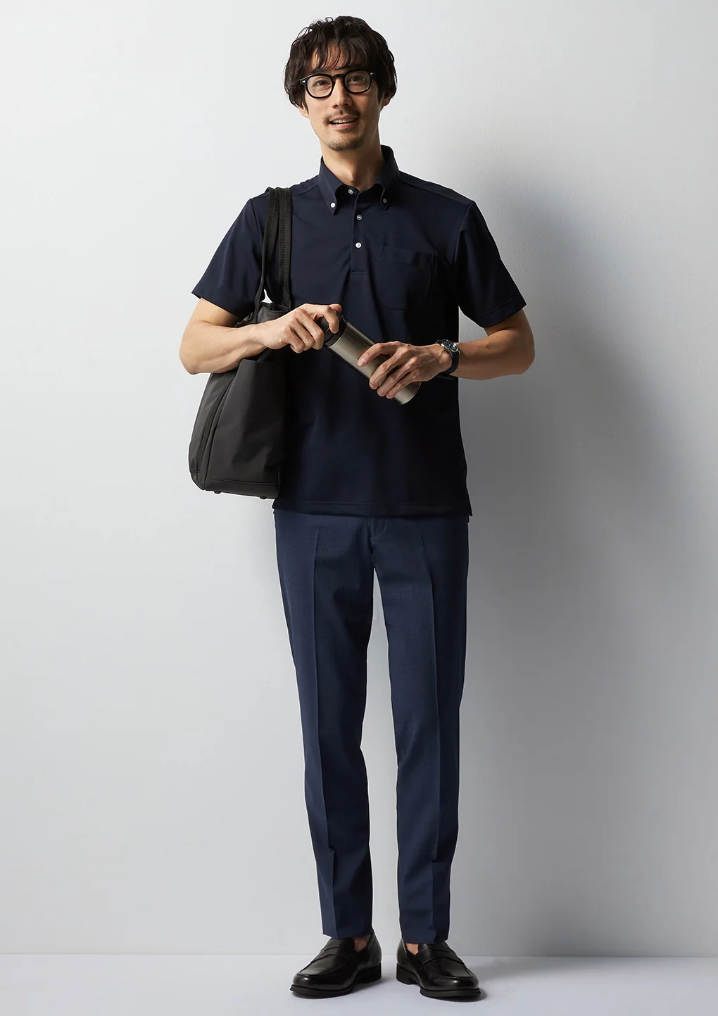 Super Cool High-breathability Glen-Plaid Suit Pants - Navy - Image 10