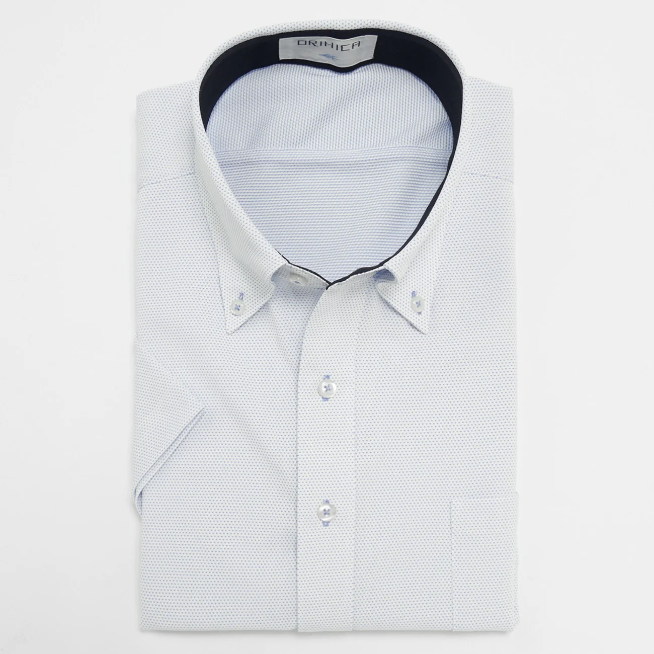 Super Non-Iron DRYDRY Short Sleeve Button-Down Shirt - Blue - Image 2