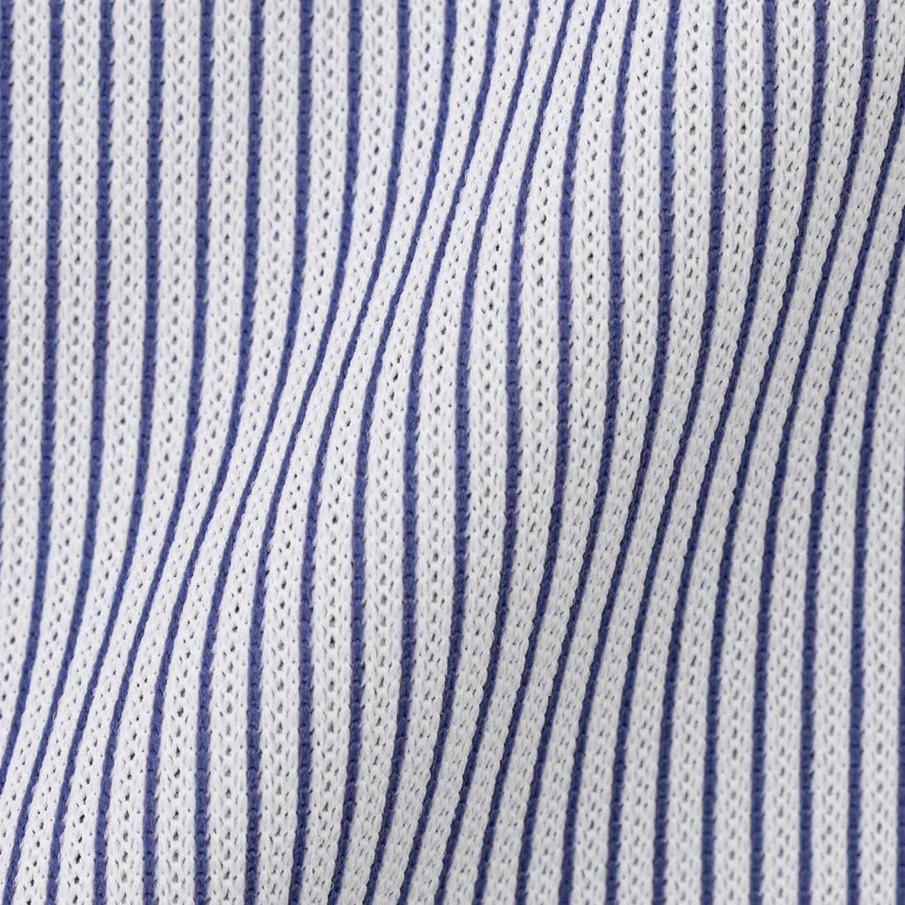 Super Non-Iron DRYDRY Striped Short Sleeve Button-Down Shirt - Navy - Image 4