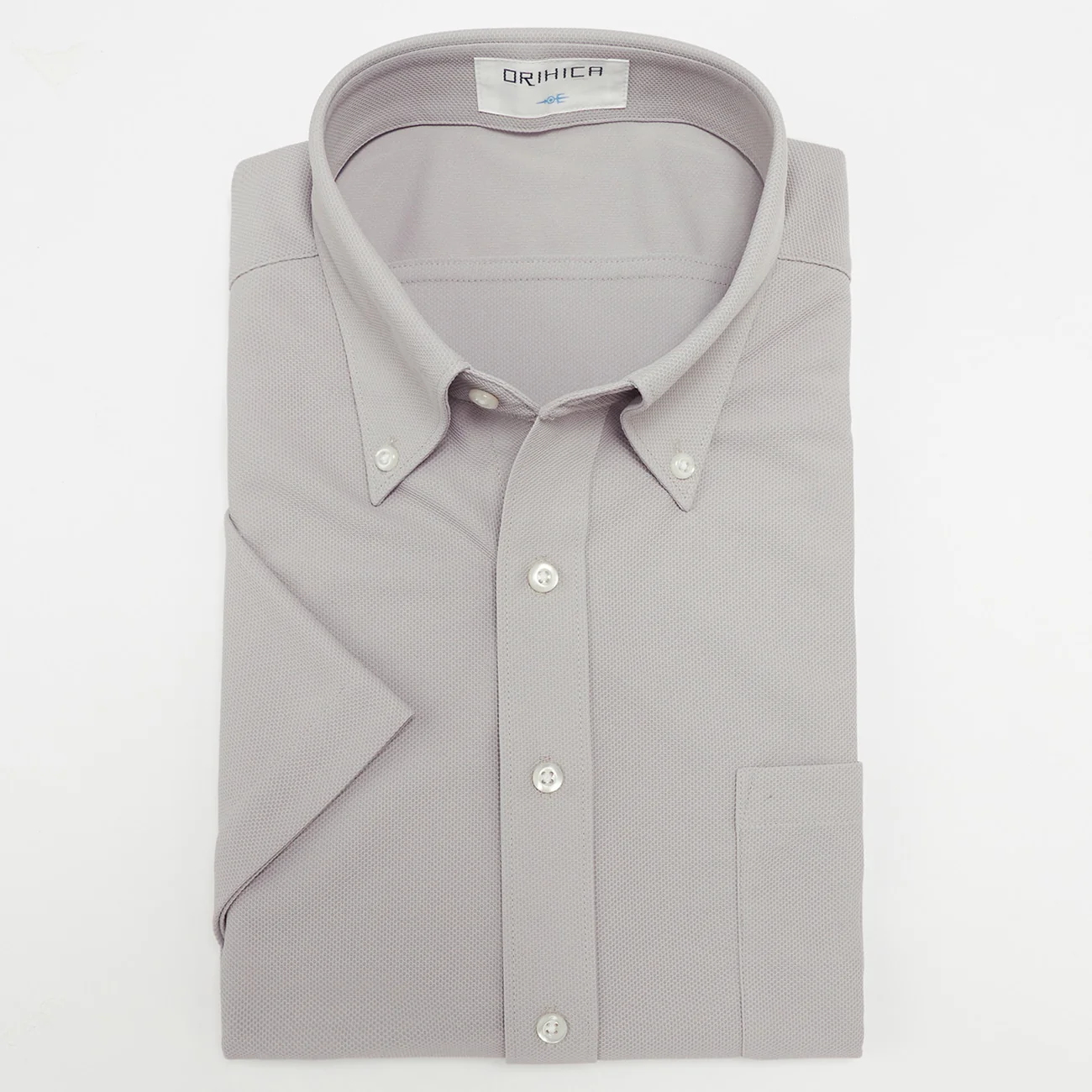 Super Non-Iron DRYDRY Short Sleeve Button-Down Shirt - Gray - Image 2
