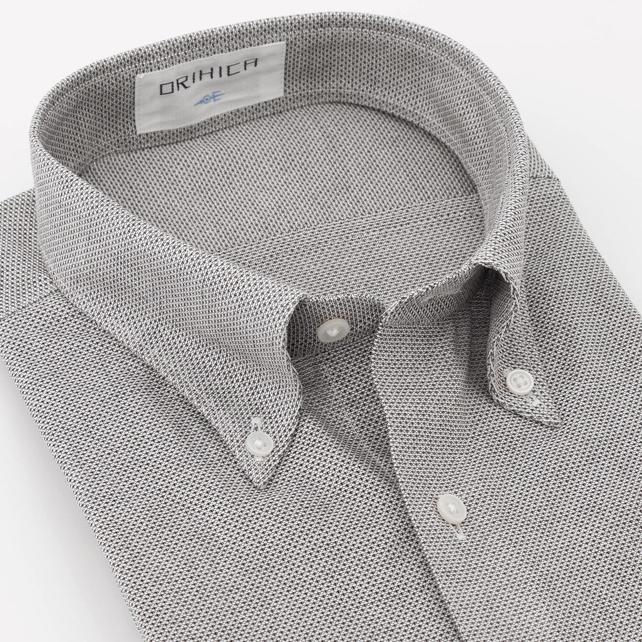 Super Cool Non-Iron Leno Weave Short Sleeve Button-Down Shirt - Brown - Image 3