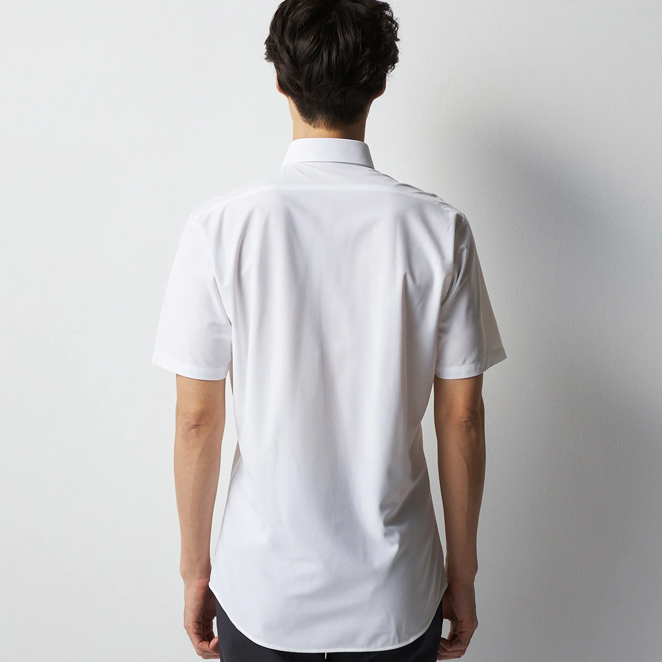 Super Non-Iron Stretch Short Sleeve Button-Down Shirt - White - Image 3