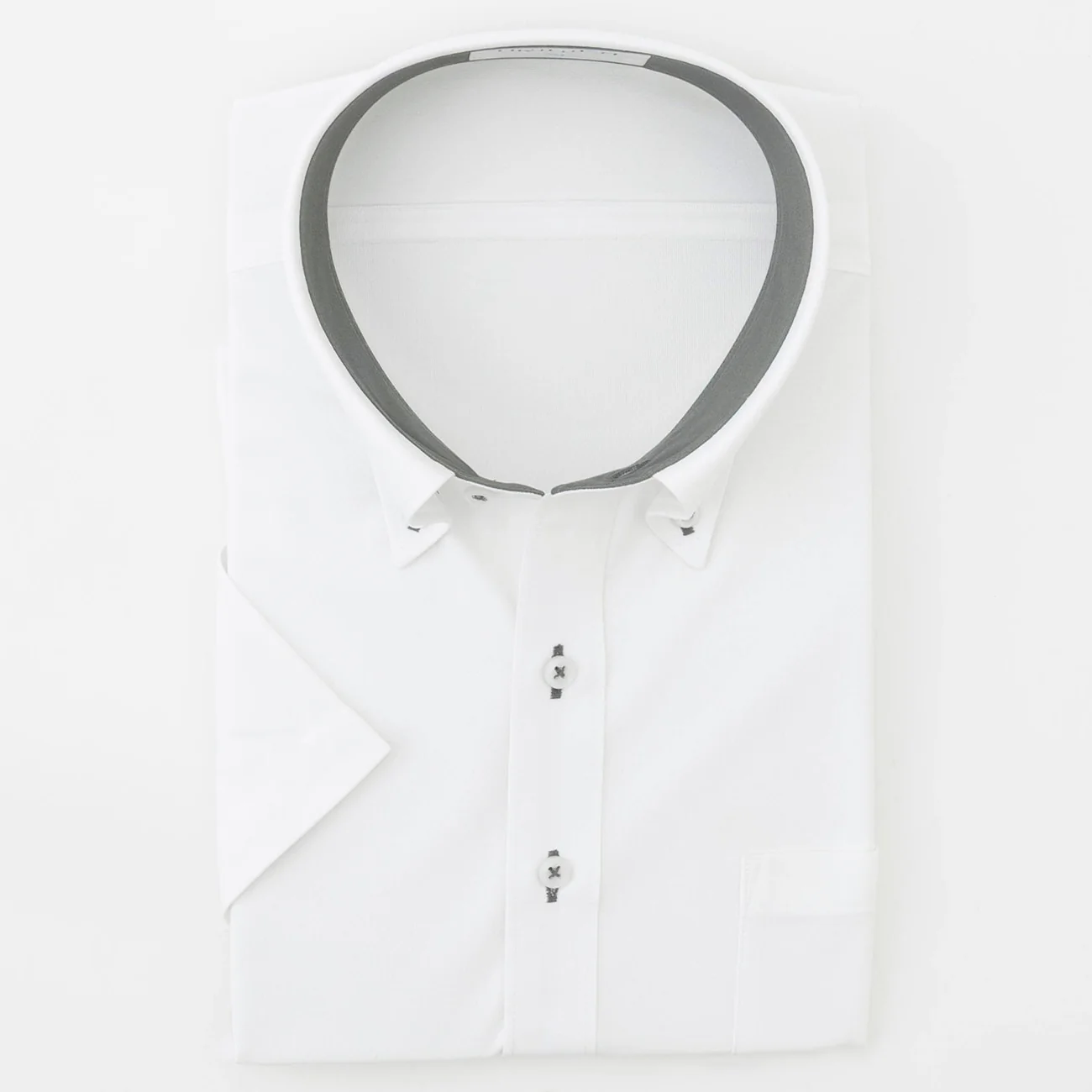 Super Non-Iron Stretch Short Sleeve Button-Down Shirt - White - Image 4