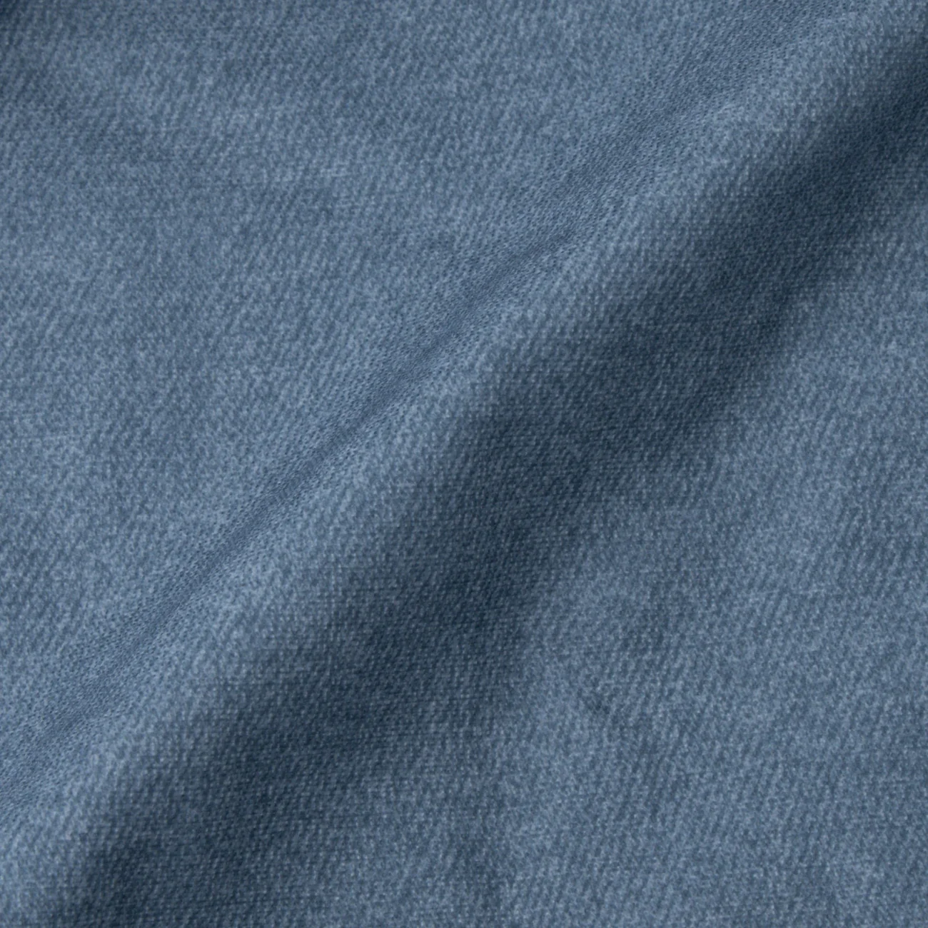 Super Non-Iron Stretch Denim-Like Short Sleeve Button-Down Shirt - Blue - Image 4