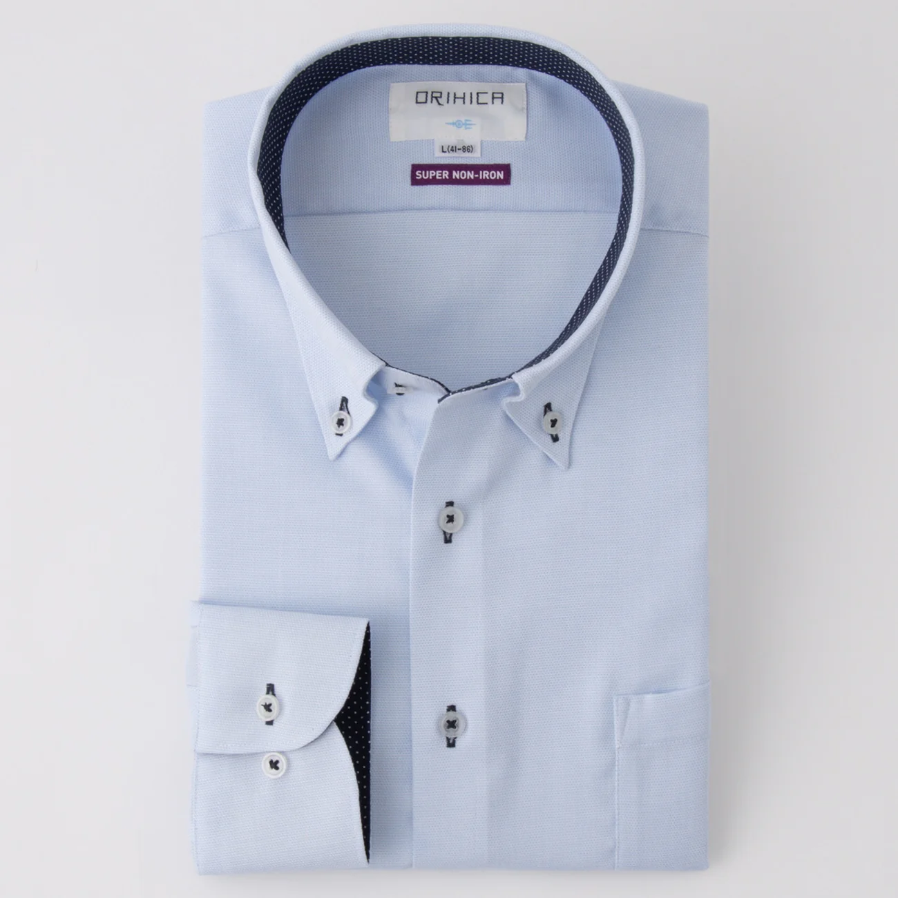Super Non-Iron Button-Down Shirt - Blue - Image 3