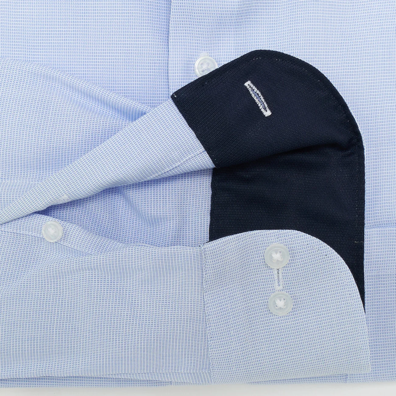 Super Non-Iron Spread Collar Shirt - Blue - Image 5