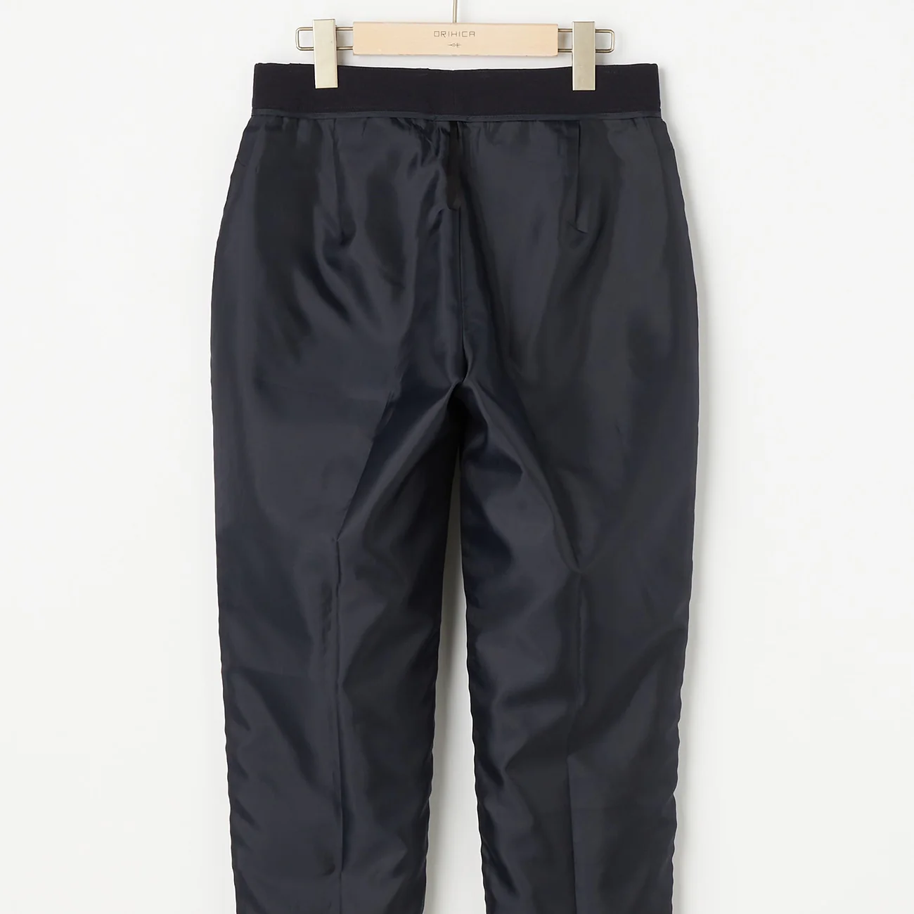 Washable Stretch Shadow Check Cropped Pants - Navy - Image 5