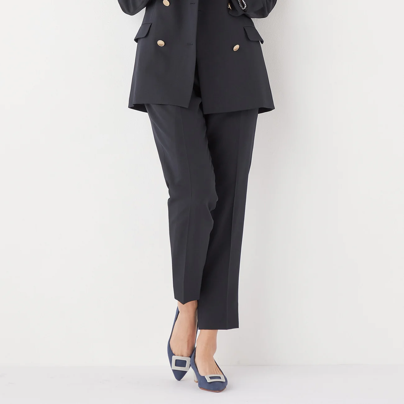 THE THIRD SUITS Cropped Pants - Navy - Image 3