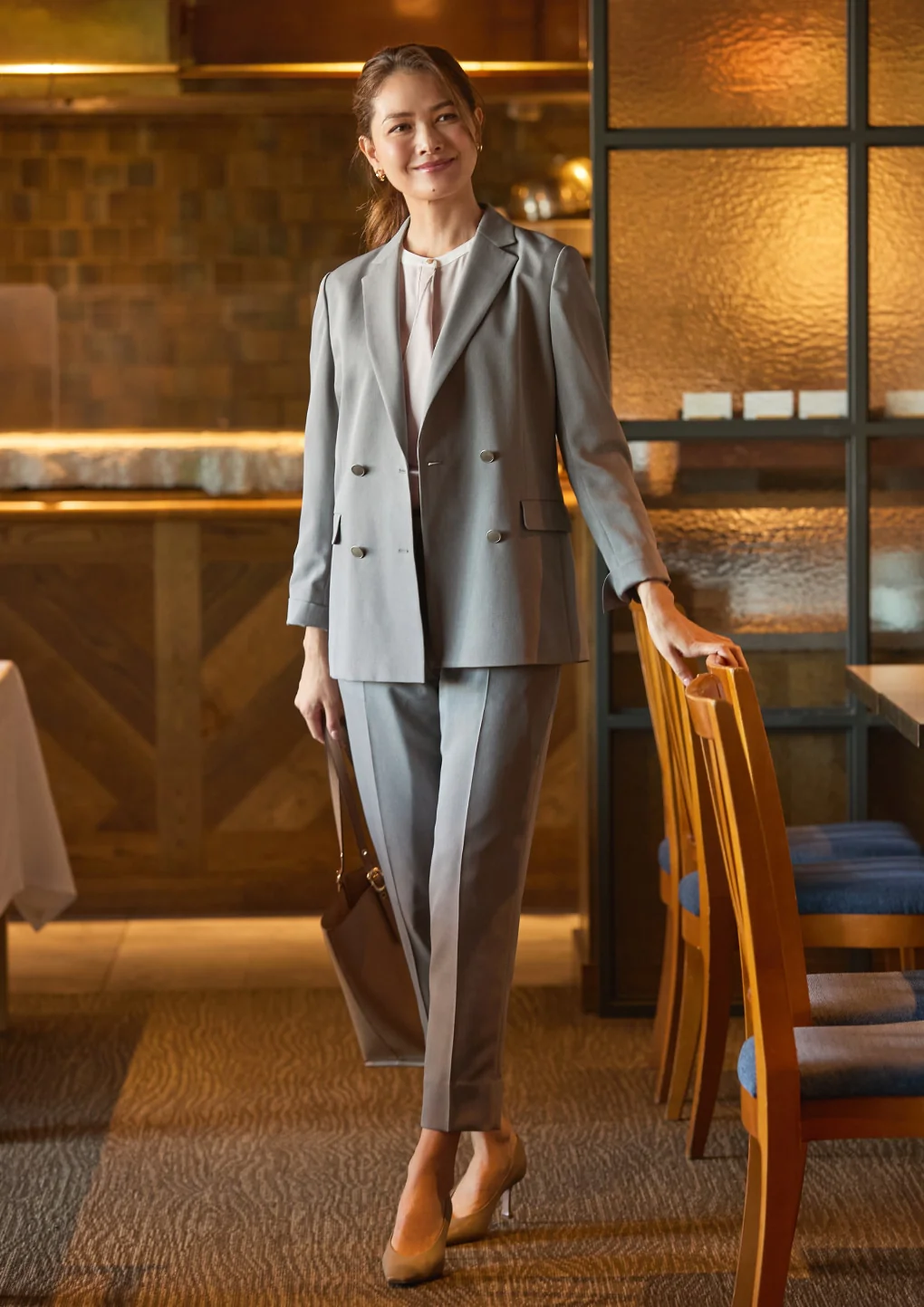 THE THIRD SUITS Cropped Pants - Light Gray - Image 11