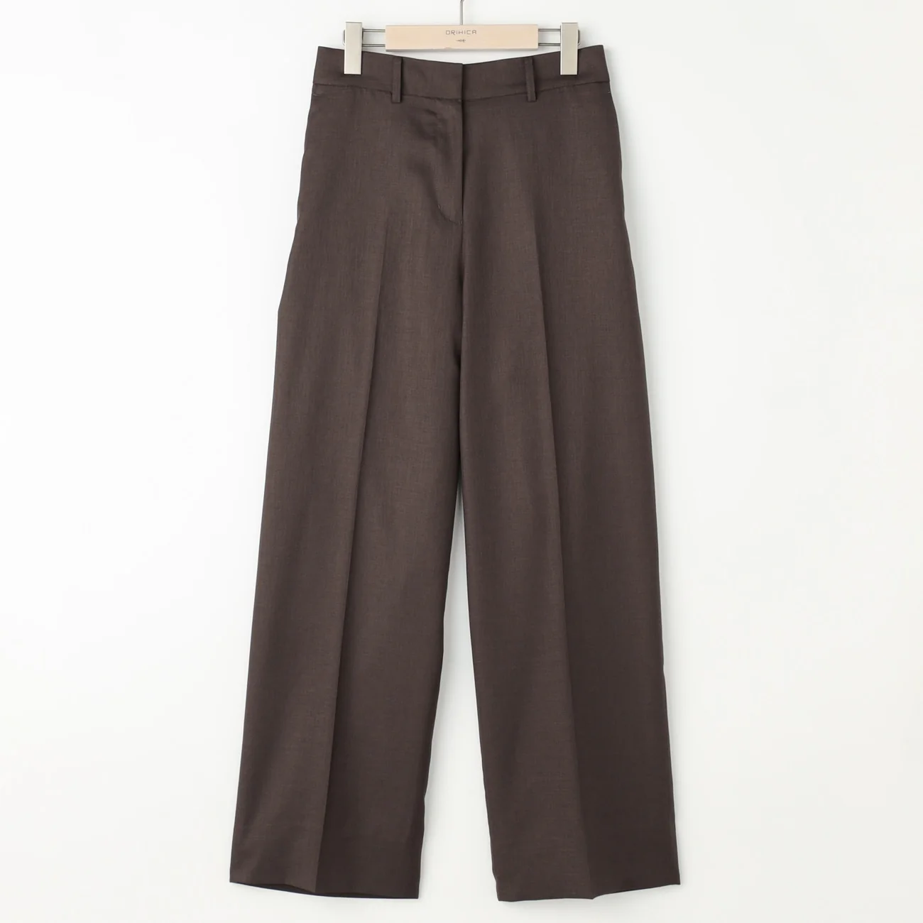 THE THIRD SUITS Linen-Like Wide Pants - Brown - Image 3