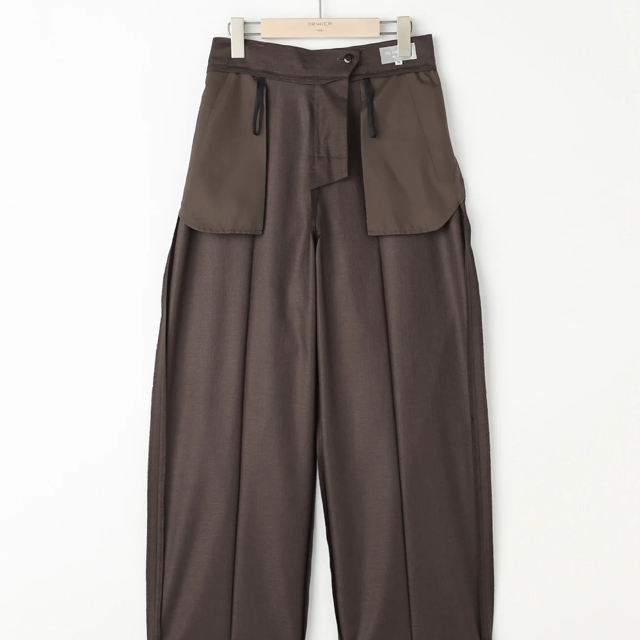 THE THIRD SUITS Linen-Like Wide Pants - Brown - Image 6