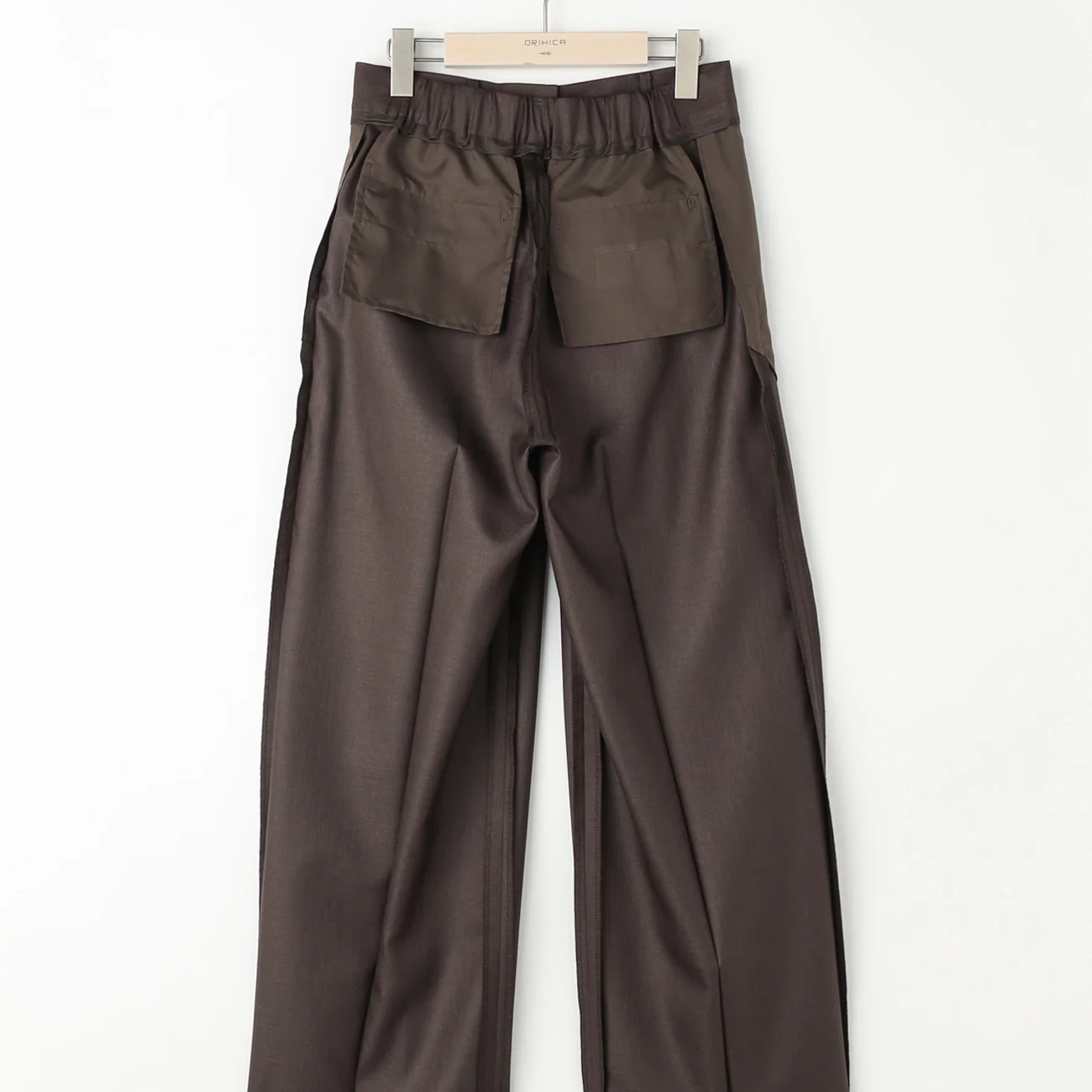 THE THIRD SUITS Linen-Like Wide Pants - Brown - Image 7