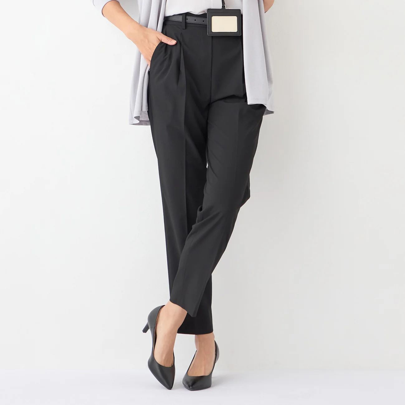 Flamingo Airy Tapered Pants - Black - Image 6