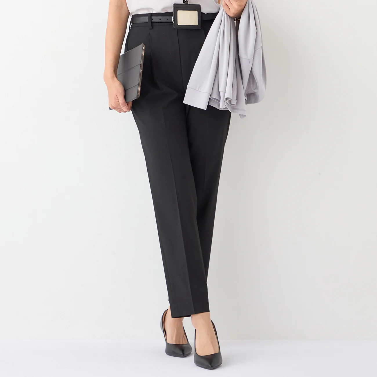 Flamingo Airy Tapered Pants - Black - Image 8
