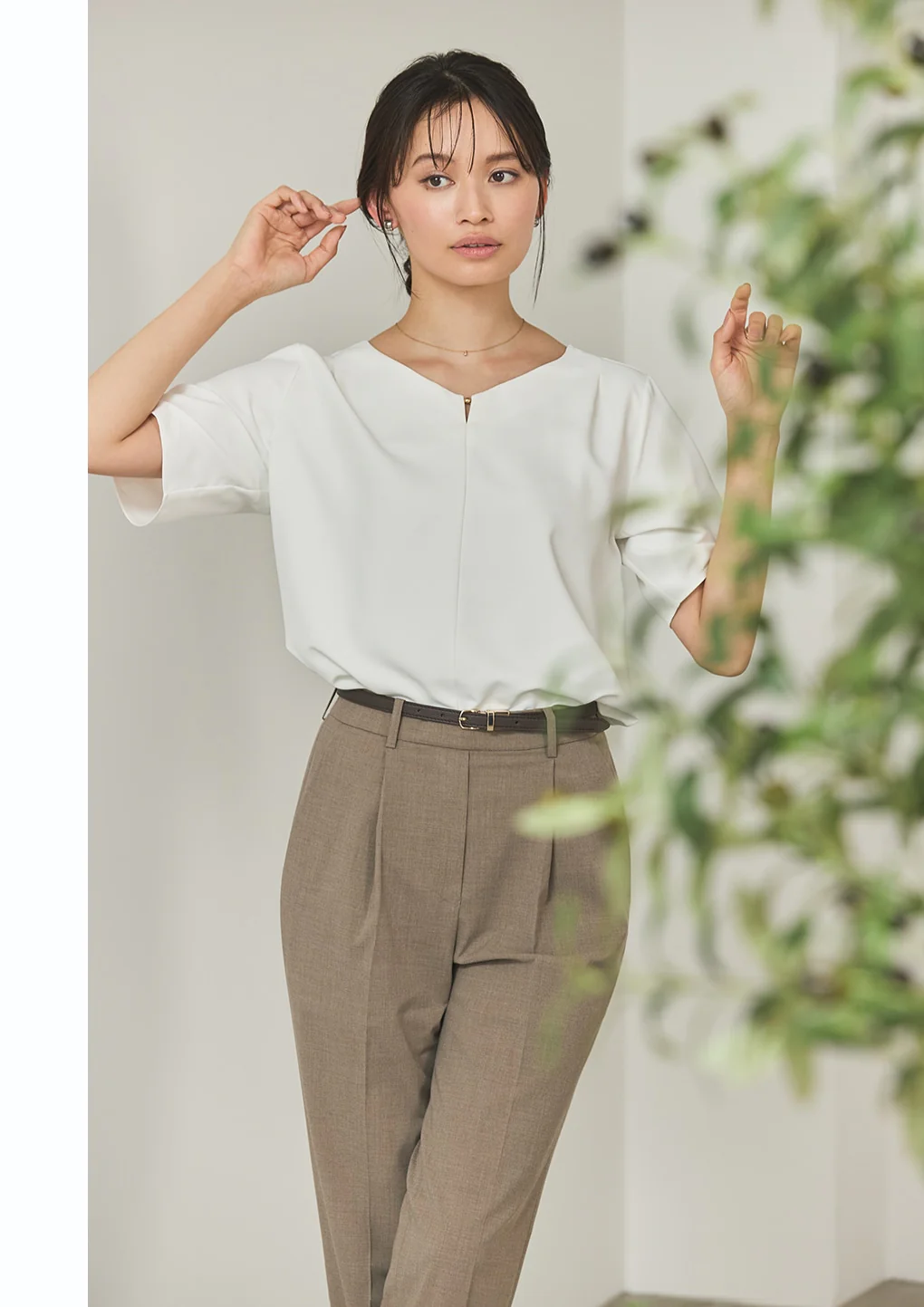 Flamingo Airy Tapered Pants - Beige - Image 14