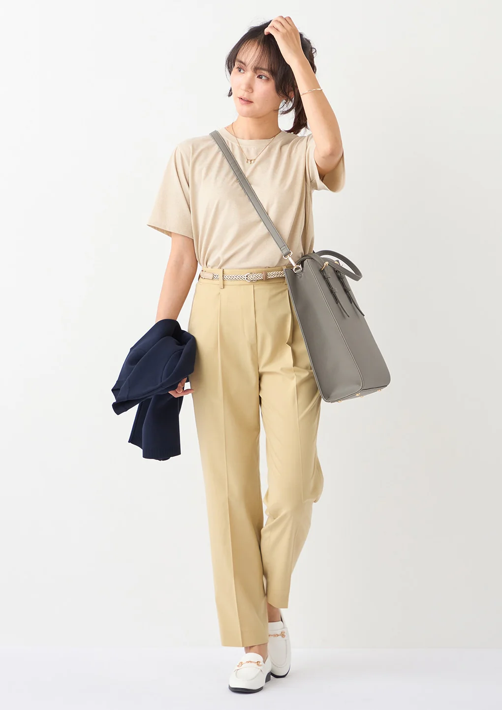 Flamingo Pants Airy Washable Stretch Tapered Pants - Yellow - Image 22