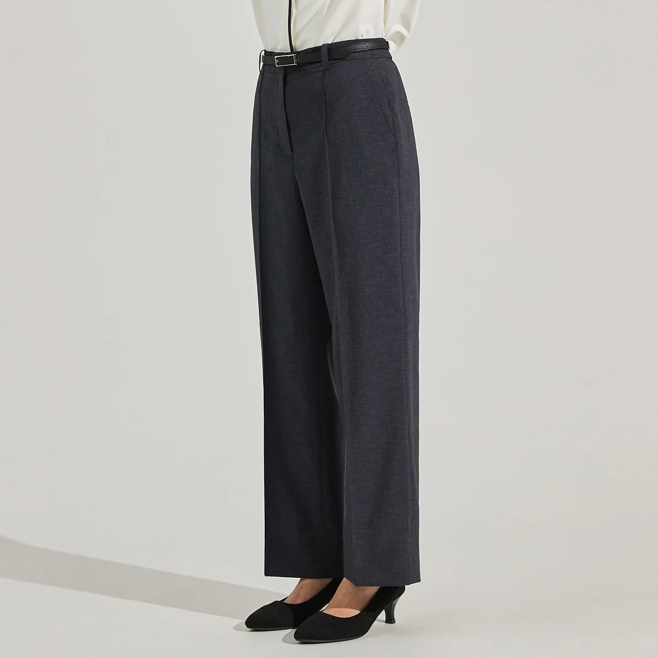 Flamingo Airy Wide Pants - Navy - Image 3