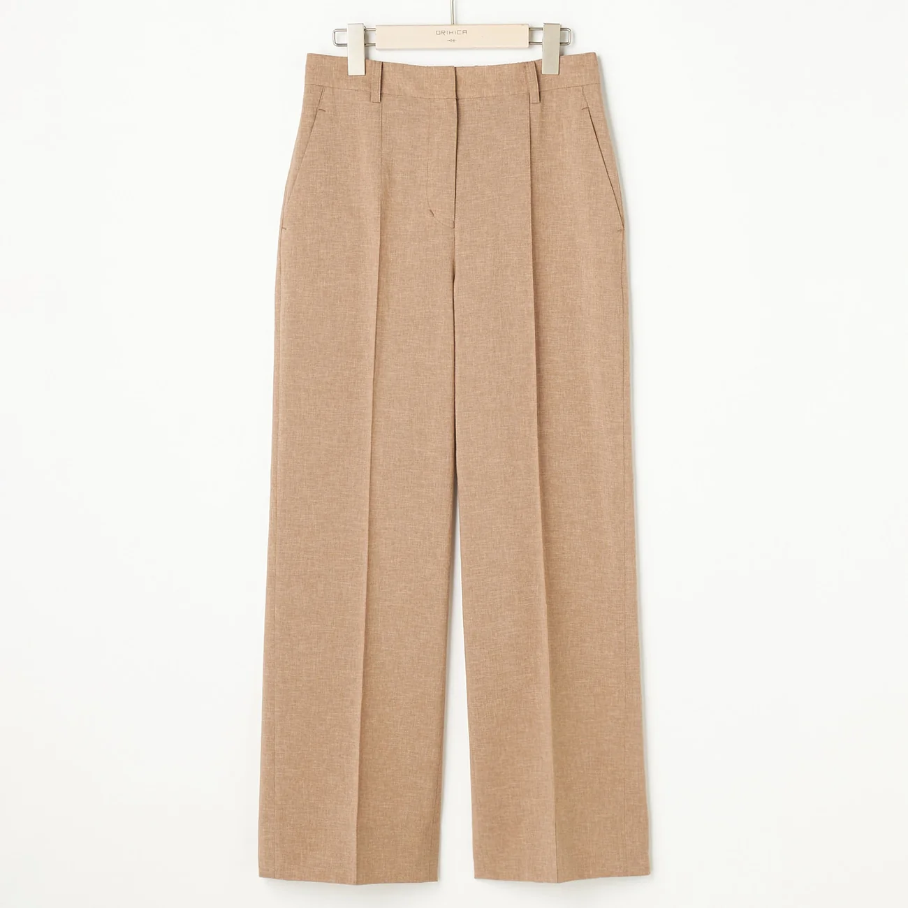 Flamingo Pants Airy Washable Stretch Wide Pants - Orange - Image 4