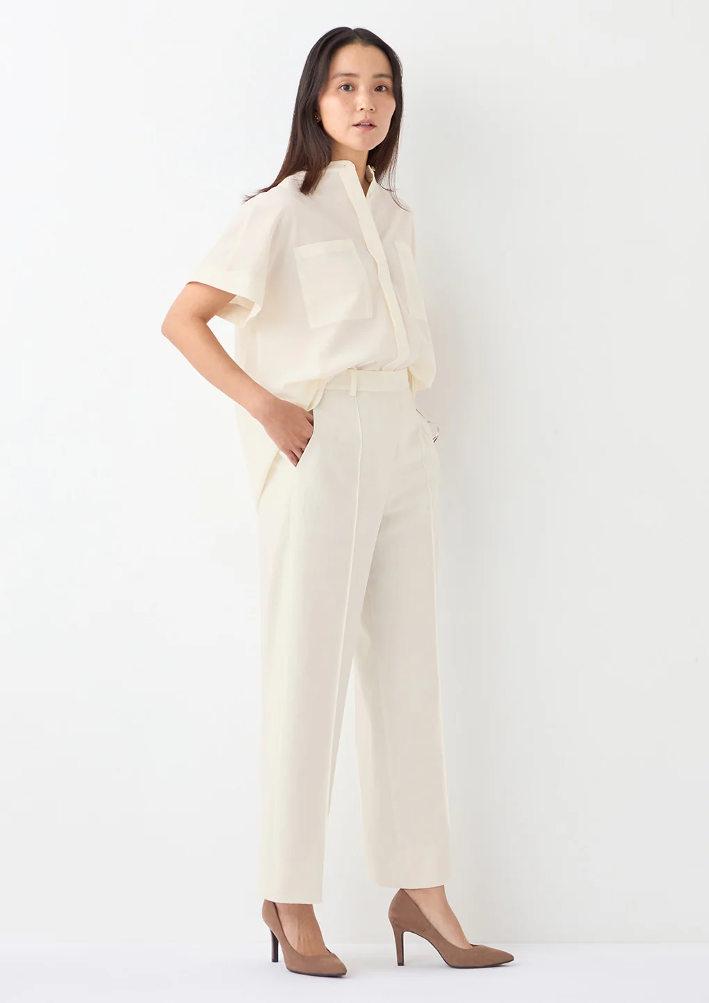 Flamingo Airy Wide Pants - Off-white - Image 16
