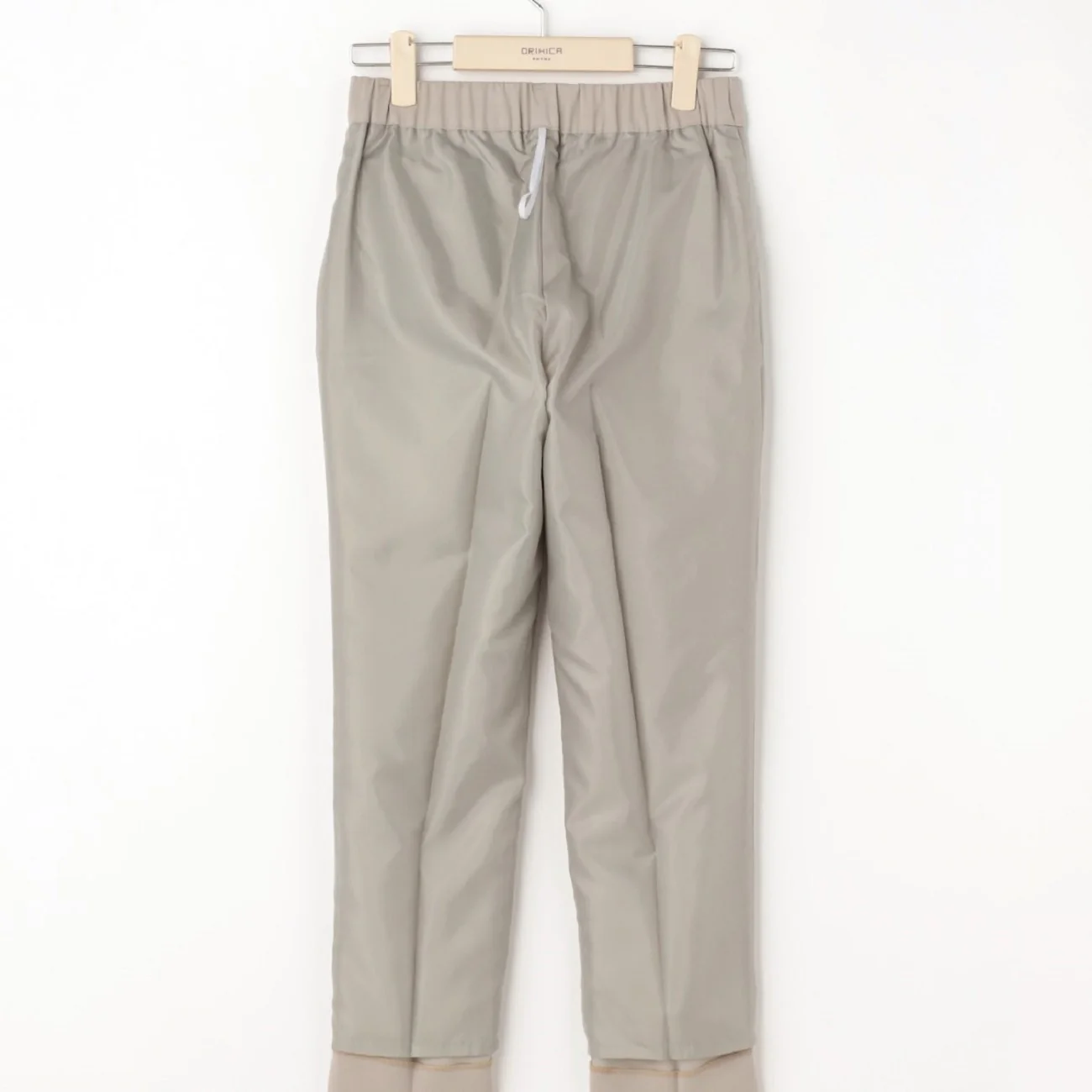 THE THIRD SUITS Double Cloth Cropped Pants - Beige - Image 5