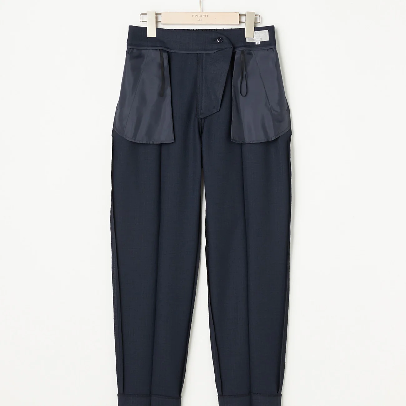THE THIRD SUITS Linen-Like Cropped Pants - Navy - Image 8