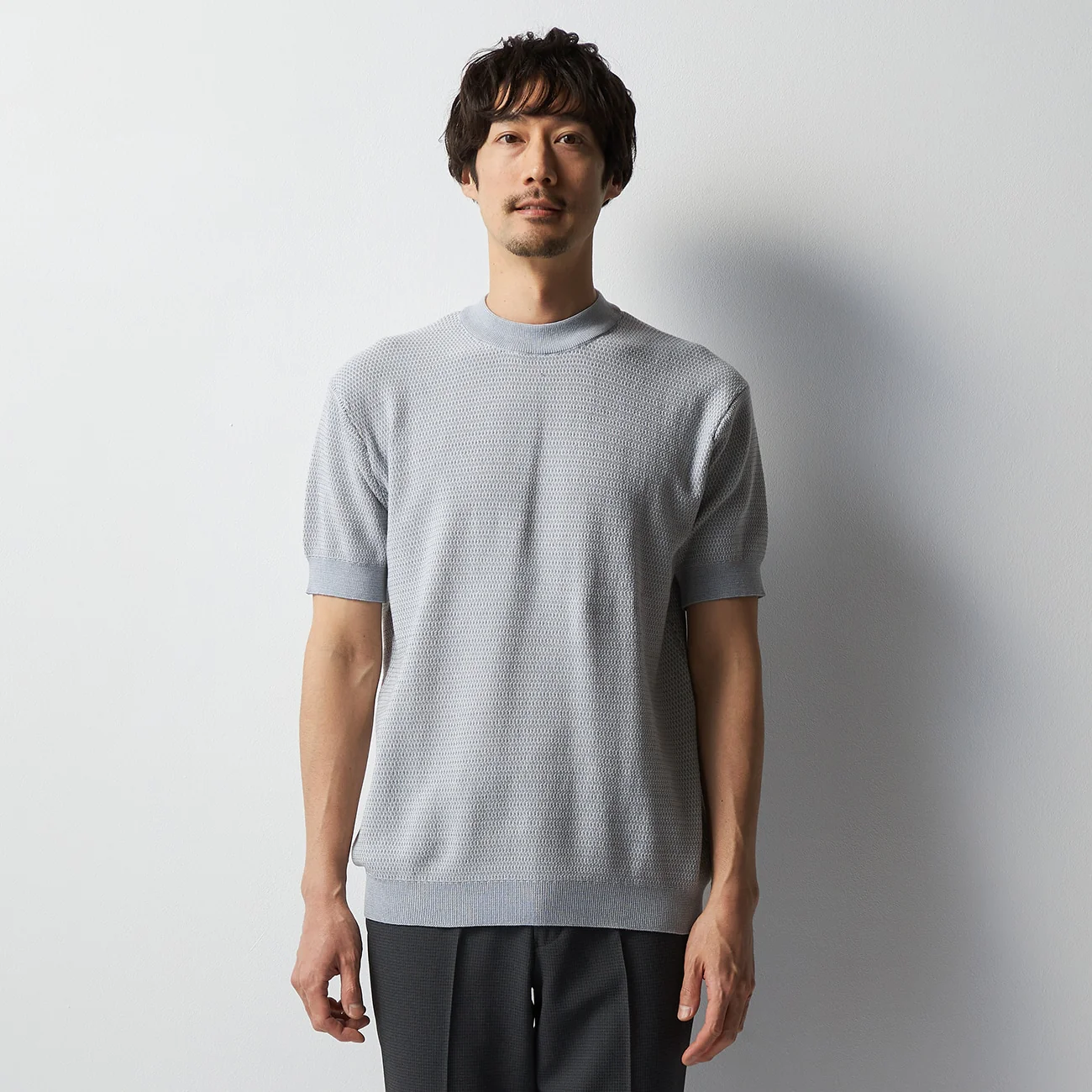 BIZ KNIT Textured Stripe Knit T-Shirt - Image 12