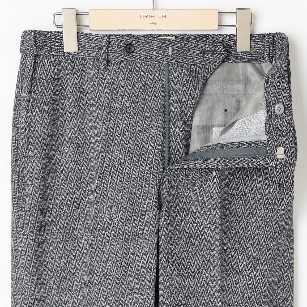 Business Casual High-Breathability Herringbone Pants - White & Black - Image 4