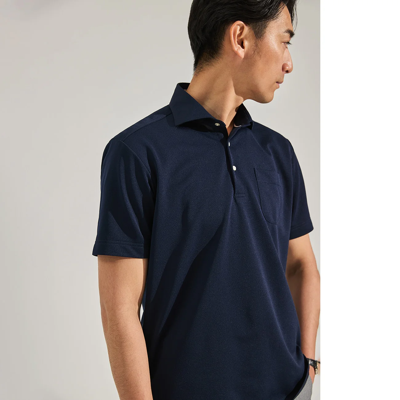 Pullover Spread Collar Polo Shirt - Image 3