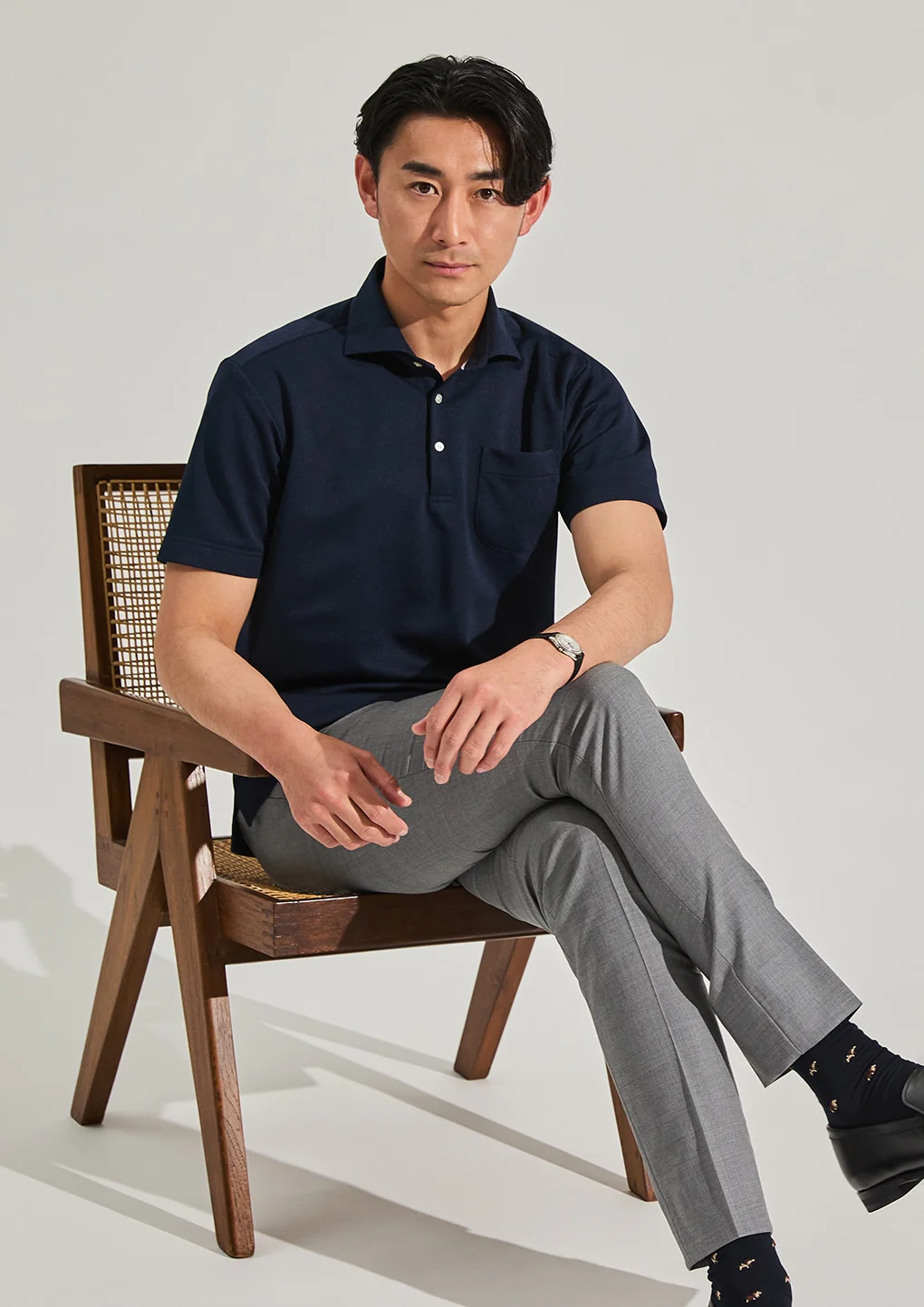 Pullover Spread Collar Polo Shirt - Image 34