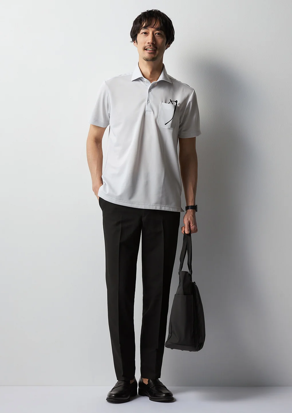 Pullover Spread Collar Polo Shirt - Image 40