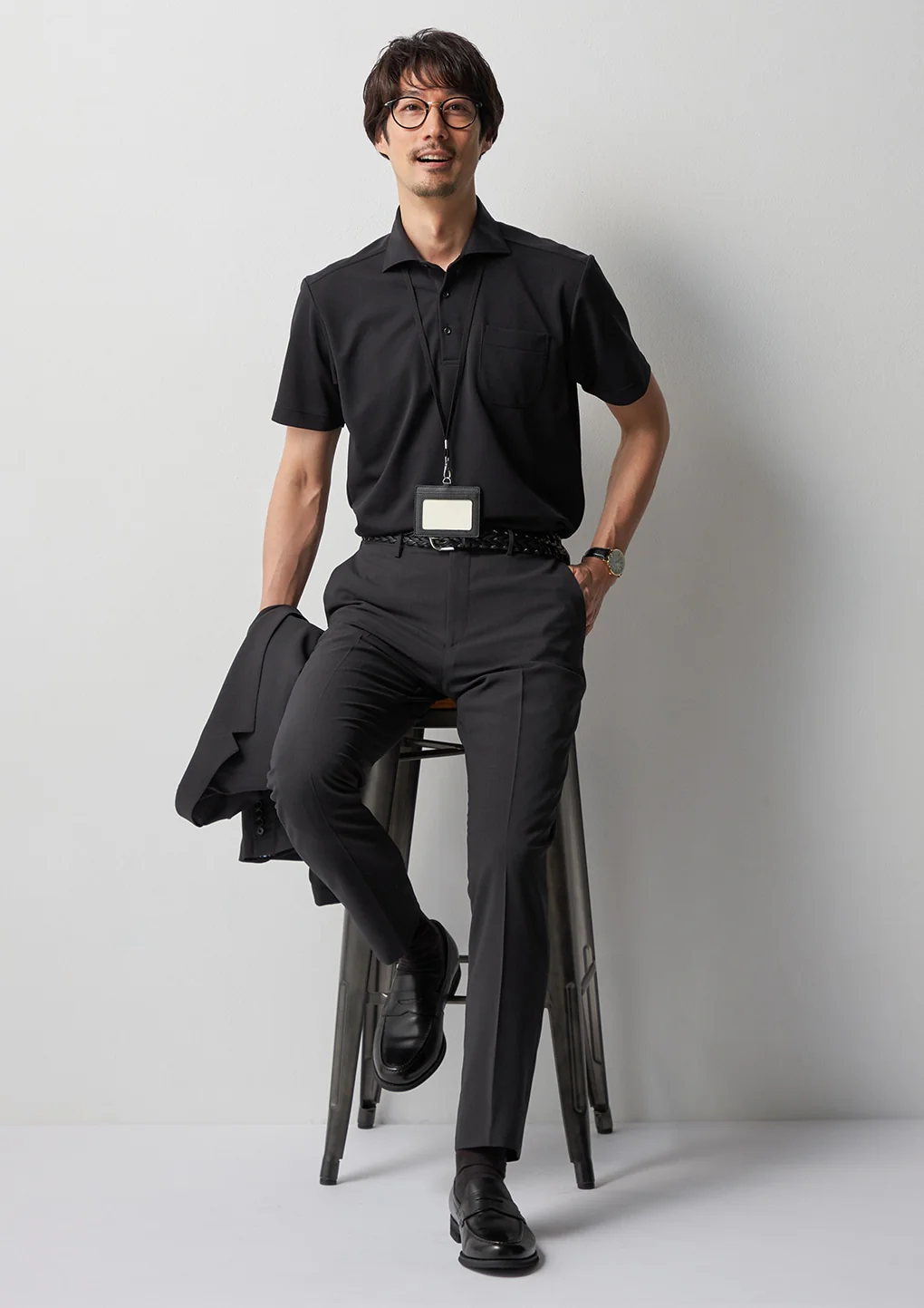Non-Iron Spread Collar Pullover Polo Shirt - Image 17