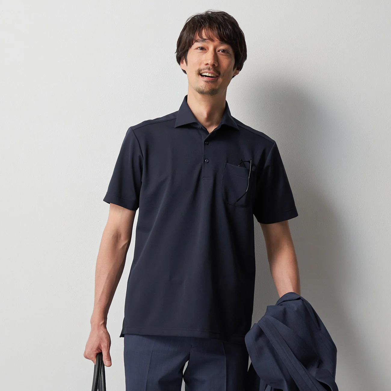 Non-Iron Spread Collar Pullover Polo Shirt - Image 2