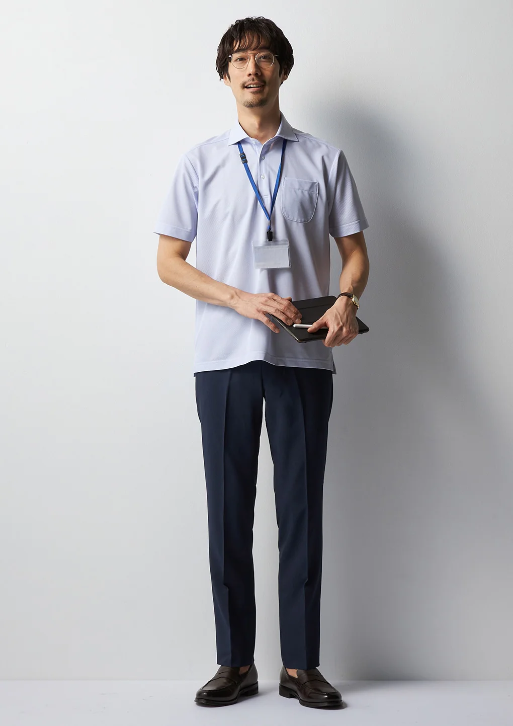 Twill Spread Collar Polo Shirt - Image 14