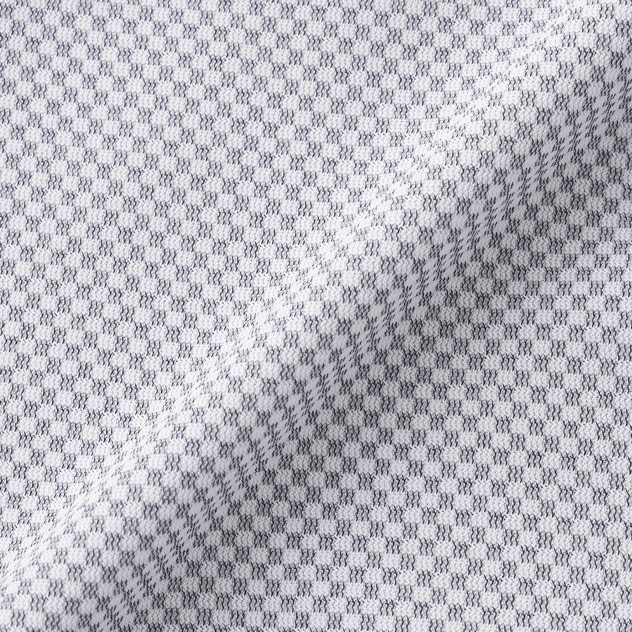 Gingham Check Button-Down Pullover Polo Shirt - Navy - Image 10