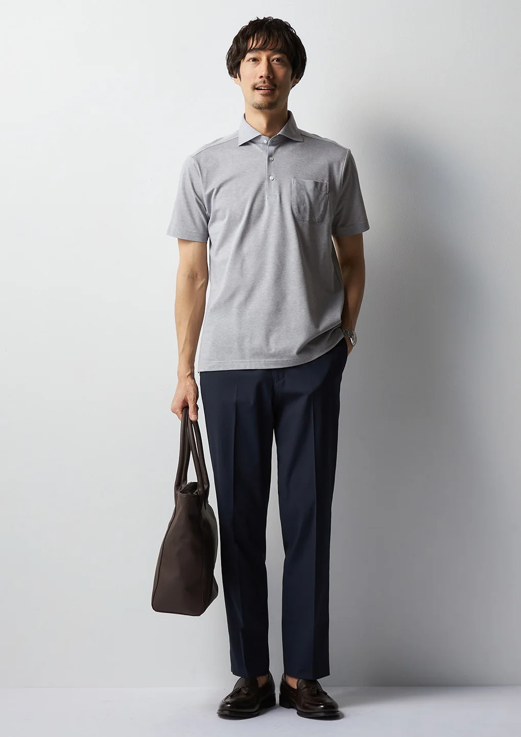 Spread Collar Polo Shirt - Image 36