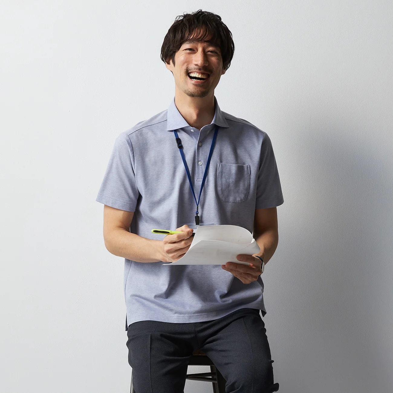 Spread Collar Polo Shirt - Image 6