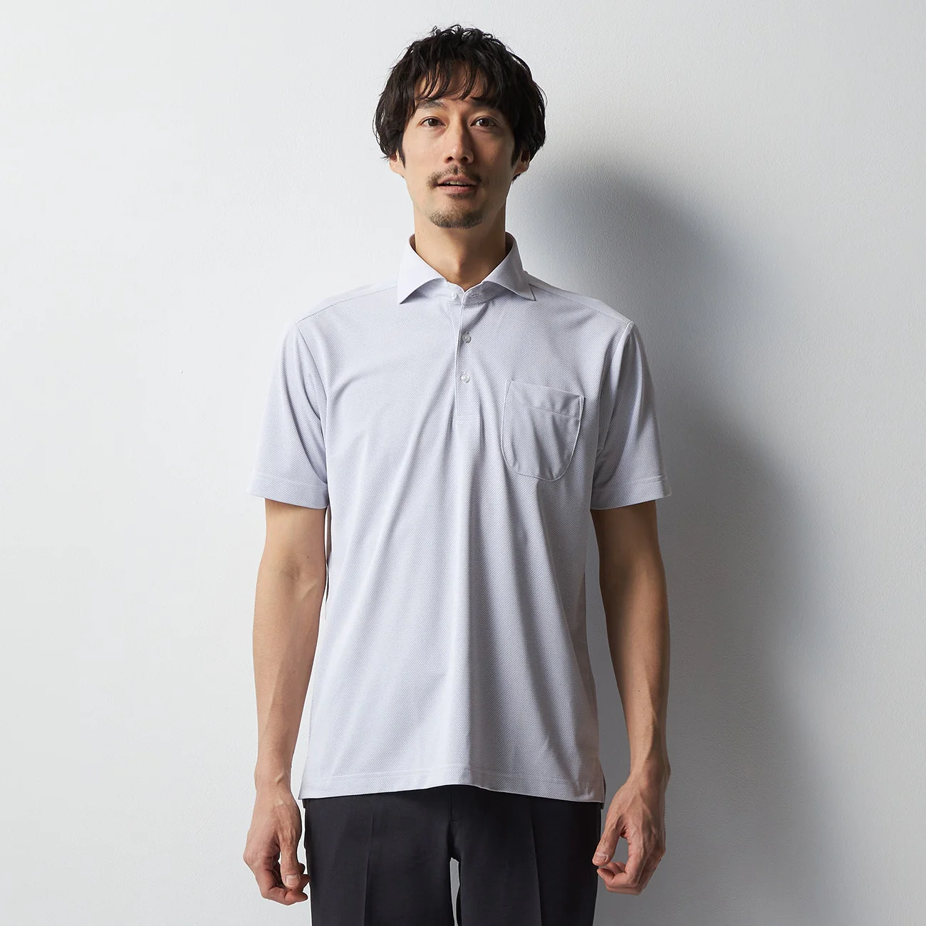 DRYDRY Twill Spread Collar Polo Shirt - Image 3