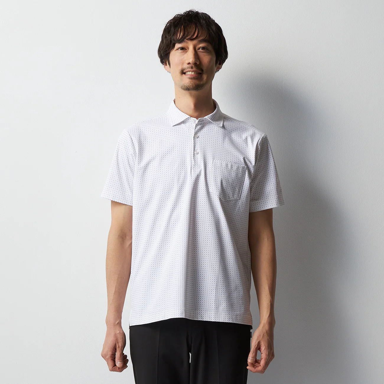 BIZSPO Printed Polo Shirt - Black - Image 4