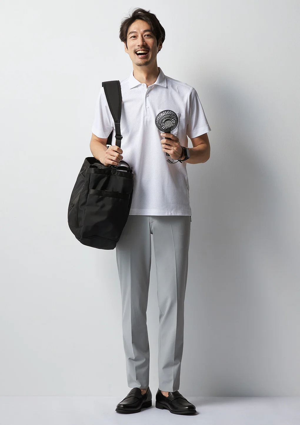 BIZSPO Striped Mesh Pullover Polo Shirt - Image 18