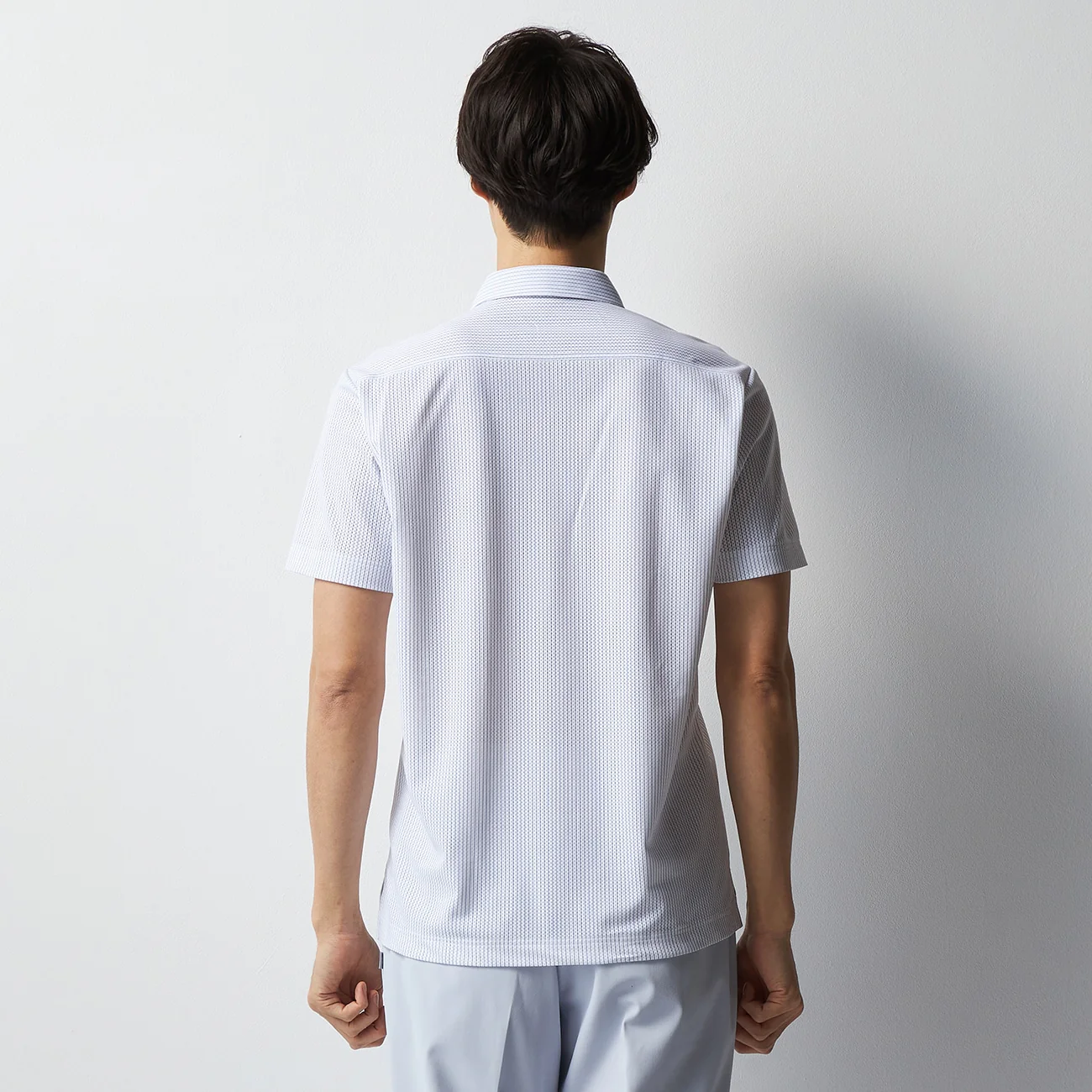 BIZSPO Striped Mesh Pullover Polo Shirt - Image 5